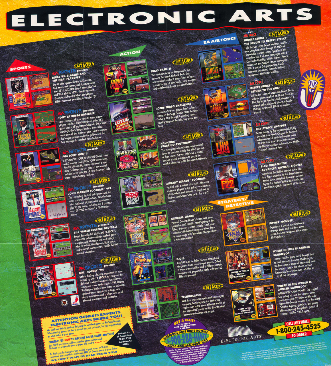 electronic arts sega genesis games